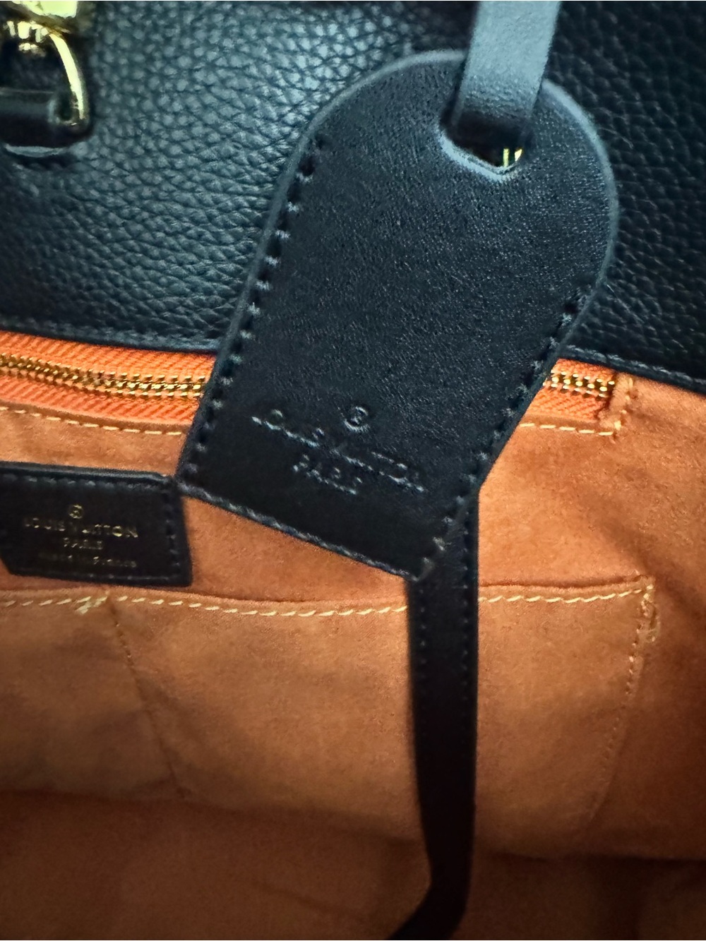 Louis Vuitton Black Embossed Monogram Tote - Picture 5 of 7